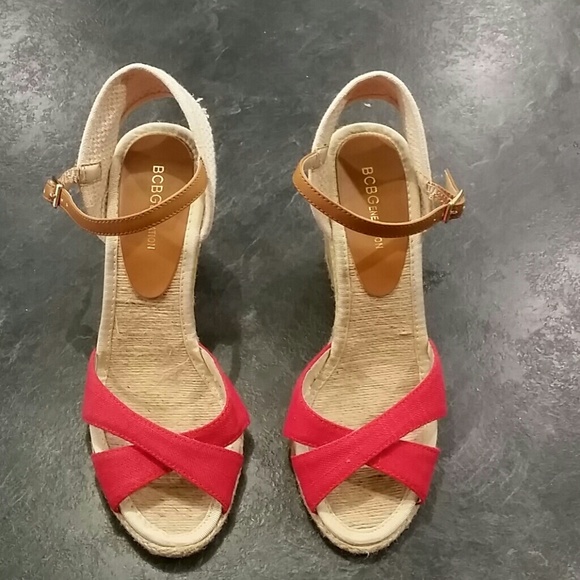 BCBG Shoes - BCBG red wedge sandals